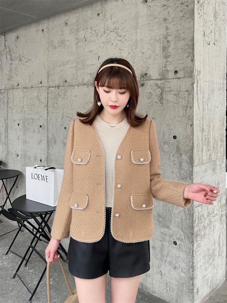 现货供应：初冬装圈圈绒小香风休闲外套M一XXL，其它，拉思维加丝