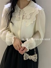 2022新款韩版绣花大领衬衫，女装衬衫，HL+