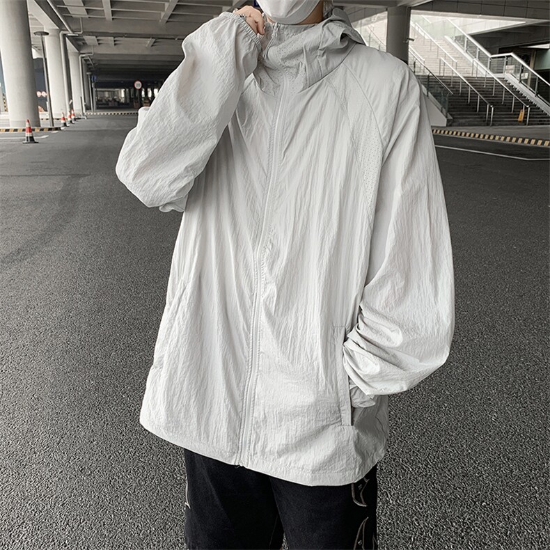 男冰丝防晒服夏季宽松透气防晒衣户外休闲薄外套F09317-P45,男装防晒衣,星座308B-2