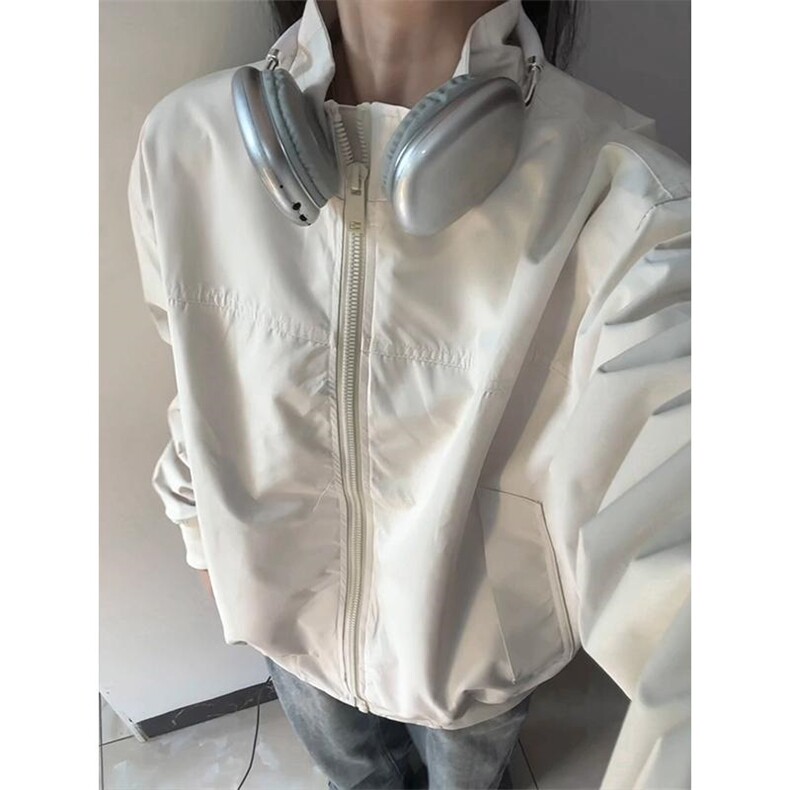 26春装新款美拉德立领飞行夹克boxy廓形休闲百搭外套上衣JK6500,男装夹克,电商A486