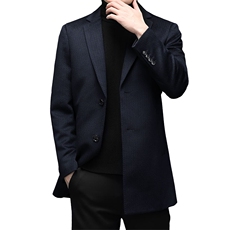 时尚中长款风衣男新款中年冬季毛呢大衣商务休闲外套YL6513-P445，男装毛呢大衣，电商B212（原钱塘6029）
