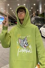 WY08-P48秋冬汤姆猫印花卫衣男连帽休闲宽松大码套头外套，男装卫衣，电商B369（原A024）