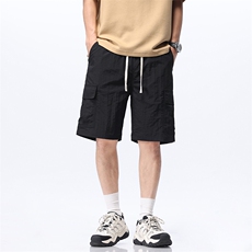 休闲工装短裤男士夏季薄款五分裤潮流百搭宽松速干裤运动中裤，男装牛仔裤，星座815-2