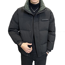 店主风冬季休闲无帽立领纯色休闲高品质羽绒服外套男YR807-P185，男装羽绒服，电商A413