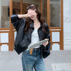 新款皮衣外套2F2605B款170K280，女装皮衣，诺蝶