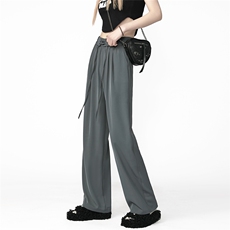 抖音品质宽松休闲直筒西裤高街美式垂感冰丝休闲裤子D18P50控68，男装西裤，电商A268