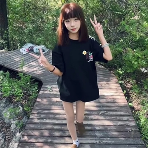 万针全刺绣工艺抖音得物高品质260克重磅纯棉双纱美式高街短袖T恤图片