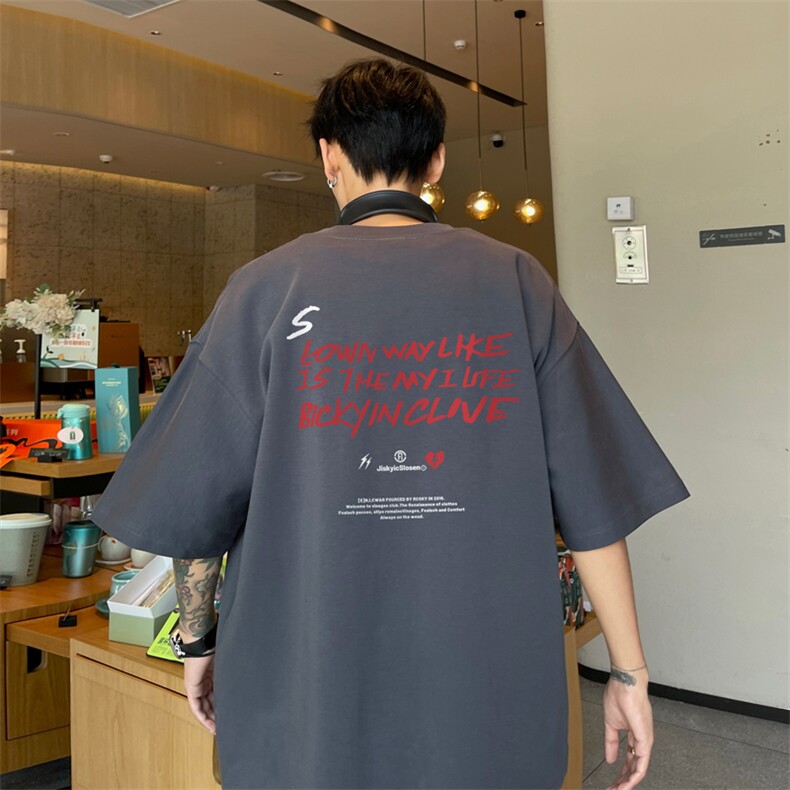 量大优供视频230g重磅纯棉短袖T恤男NT223-特P19控38,男装T恤,电商B367