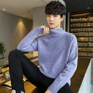 Tim-MY712半高领毛衣男厚款秋冬季2021年新款打底衫潮流秋装