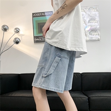 牛仔短裤男韩版潮流高街帅百搭2024夏季新款ins五分裤RK1608-P35，男装牛仔裤，星座412-3
