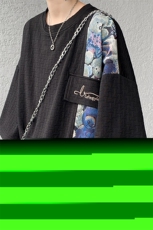 夏季新款撞色拼接小熊大码短袖T恤DSA059-10046-P35，男装T恤，电商A059