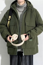 冬上新加棉保暖棉服潮青少年连帽棉衣外套男女8318-P130控价178，男装棉衣，电商A441-1