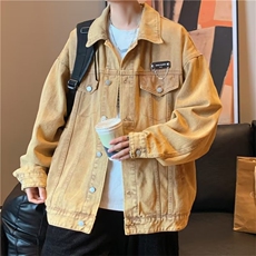 美式春复古做旧休闲工装牛仔外套男vintage情侣夹克上衣J1955-p69，男装夹克，星座1008