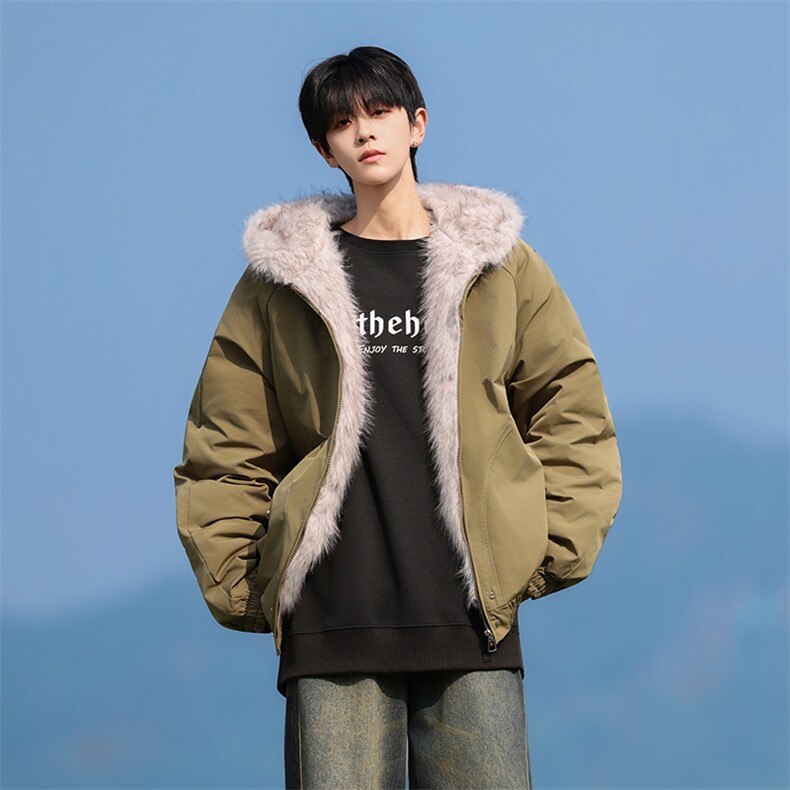 M8601-P95冬季新款男女同款座山雕连帽棉衣外套,男装棉衣,星座109