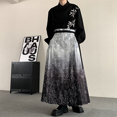 新中式汉元素新中式衬衫订婚敬酒男女半身裙唐装仿妆花马面裙汉服，男装衬衫，星座909
