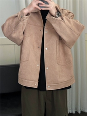 现货-设计感时尚鹿皮绒外套男宽松休闲呢子夹克A351-A130-P125，男装夹克，电商A351