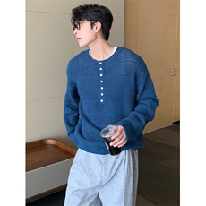 简约原宿流行潮流新款原版镂空针织衫时尚ins气质文艺MYA340，男装针织衫/毛衣，星座516A