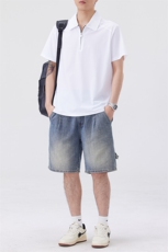 夏季短袖t恤男士大码潮流冰丝凉感半袖POLO衫T恤上衣YD3219-P39，男装Polo衫，星座310B-3