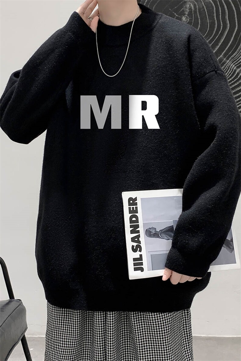 控68半高领毛衣男士大码针织衫男毛线衣男M18253-P45加绒款-P65,男装针织衫/毛衣,电商A040