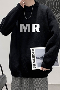 控68半高领毛衣男士大码针织衫男毛线衣男 M18253-P45 加绒款-P65图片
