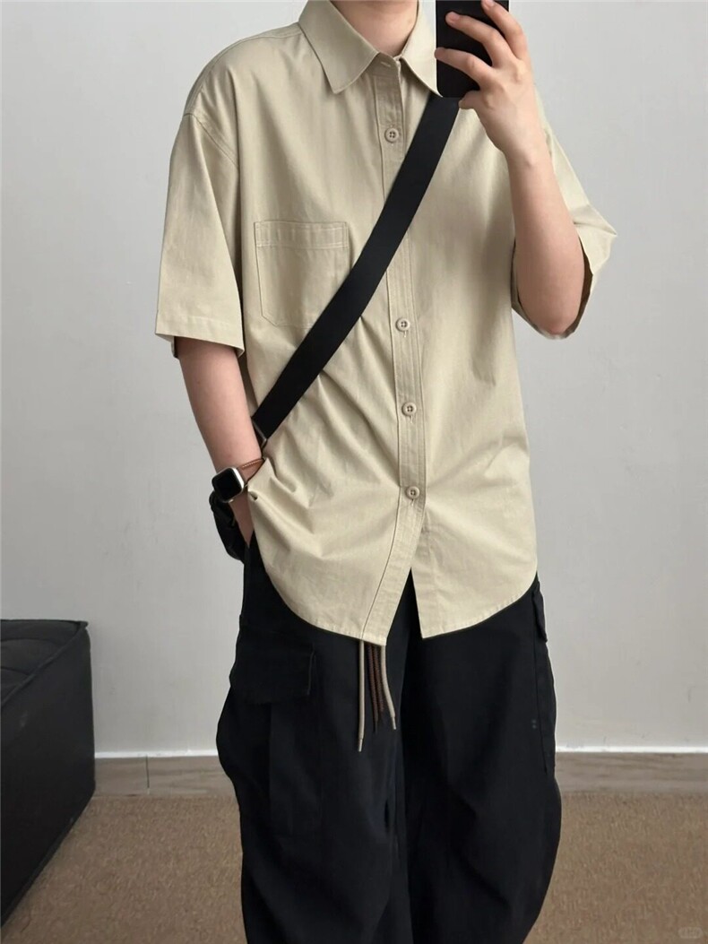 纯棉短袖衬衫1302-GC36-P35控68成分100棉,男装衬衫,星座1302