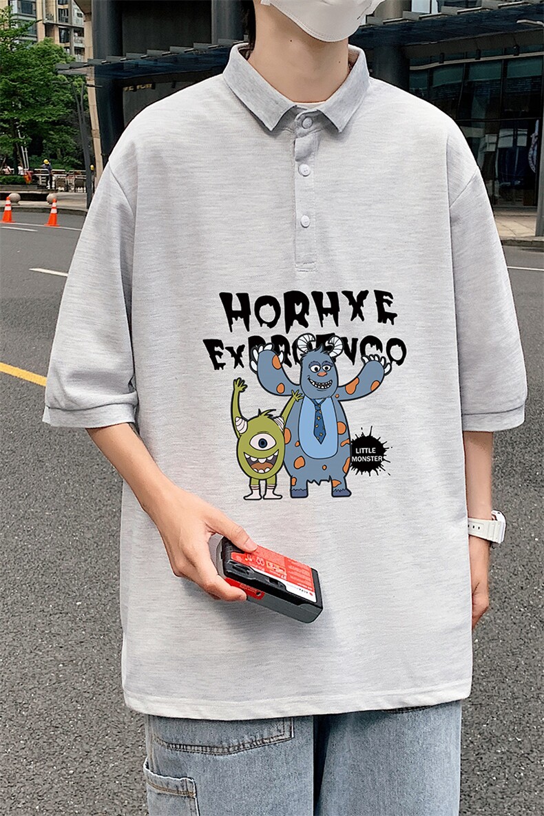 PL57048-P35翻领短袖polo衫男大码胖子半袖t恤男有领保罗衫模特,男装Polo衫,电商A040