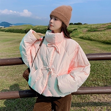 【90绒150-200g】9035短款系蝴蝶结羽绒服-2c016-P315-K458，女装羽绒服，2C016