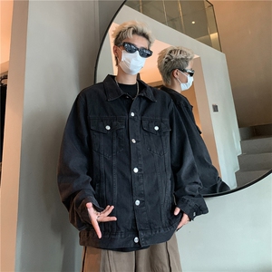 24款 牛仔夹克宽松韩版字母刺绣工装潮流水洗外套N608/ P105图片