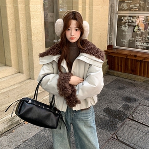 新款   美式复古派克服 加厚  短款皮毛一体p225-k328图片