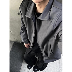 翻领飞行夹克男美式短款休闲外套上衣高级感2025春季JX96001，男装夹克，星座1116A（原606A-3）