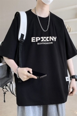 潮牌发泡印花圆领短袖男士T恤休闲时尚夏季薄款宽松大码夏装半袖，男装T恤，星座1107-1