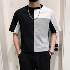 白色2023精神小伙修身男士圆领潮款短袖T恤打底衫潮T099-P48控68，男装T恤，电商A108