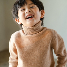 高端7针加厚保暖高领儿童羊绒衫男女童软糯针织打底100纯羊毛毛衣，童装儿童羊毛衫，暖钟情羊绒