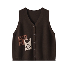 2025早春新款韩版时尚休闲刺绣马甲，女装马甲，温伦斯特羊绒