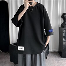 Q11062-P30春夏季七分袖t恤男大码五分袖男短袖中袖，男装T恤，电商A040