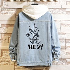 牛仔夹克男大码牛仔外套男茄克NJ77179-P60加绒款-P75，男装夹克，电商A040A
