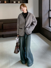 灰色小香风外套2B113-8715-P155-K228，女装短外套，2B113