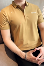 2024夏季新款英伦风高品质修身刺绣POLO衫冰丝短袖T恤男D257-p48，男装T恤，电商D303