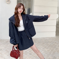 出货中25秋新款藏青色工装两件套2C198-6501-P165K248，女装套装/套裙，2C198