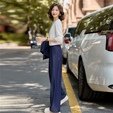 巨好看2025秋季阔腿裤套装三件套女装潮，女装套装/套裙，E百度