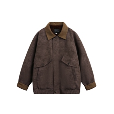 MY647P130控208白底翻领拼接兔毛内里加绒加厚外套棉衣棉服，男装棉衣，电商B205