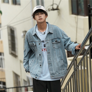 2026新款男士净版水洗潮流牛仔夹克情侣款外套 N601/P105图片