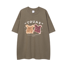 2024新款平铺夏季潮流小饼干印花免短袖T恤T61116P25控38，男装T恤，电商A268-1