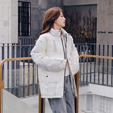 现货外贸侧飞图立领光板团体服班服宽松韩版情侣学生外套羽绒服，男装羽绒服，星座301D-5(原星座1415）