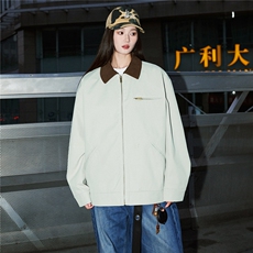美式休闲宽松立体裁剪冲锋衣潮连帽夹克男大码工装外套JK5007-P70，男装夹克，星座610B-1