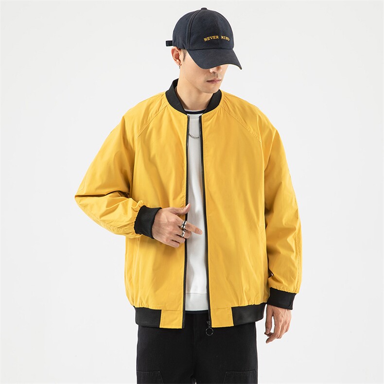 情侣潮大码宽松休闲多色光板夹克棒球服外套潮J7204P30【特价】,男装夹克,电商A007