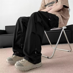 工装裤男女春夏季宽松阔腿裤子薄款潮牌运动休闲裤 KD346图片