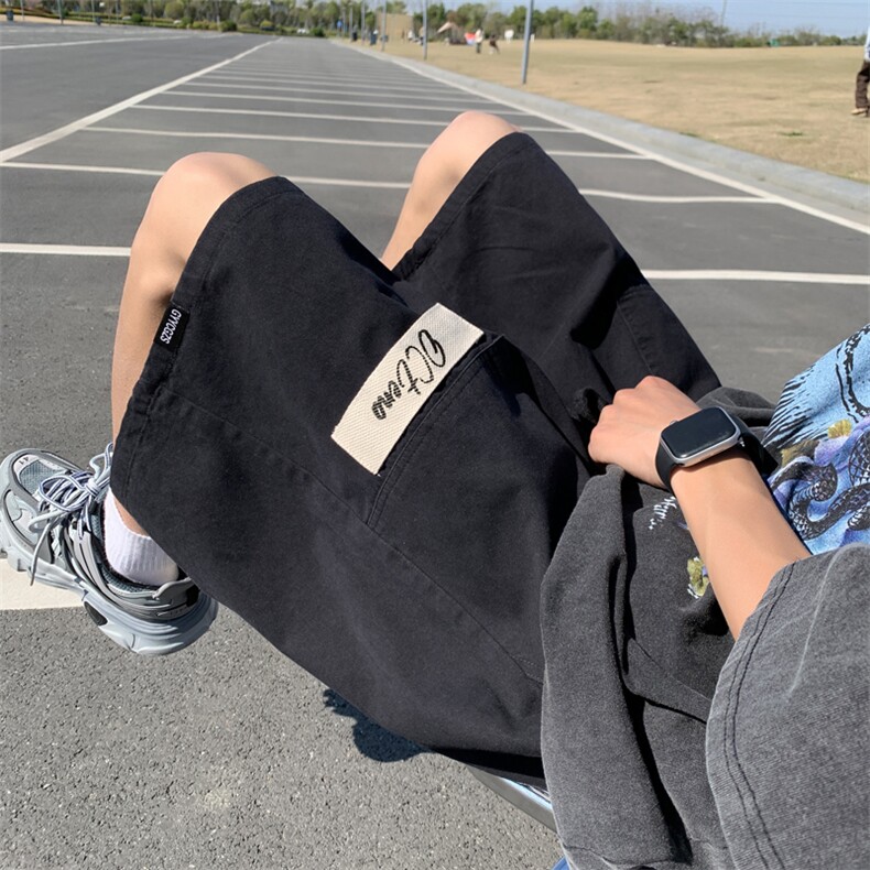 男工装短裤夏季宽松直筒五分裤子日系潮流休闲中裤K6616-P30,男装休闲裤,星座512-4