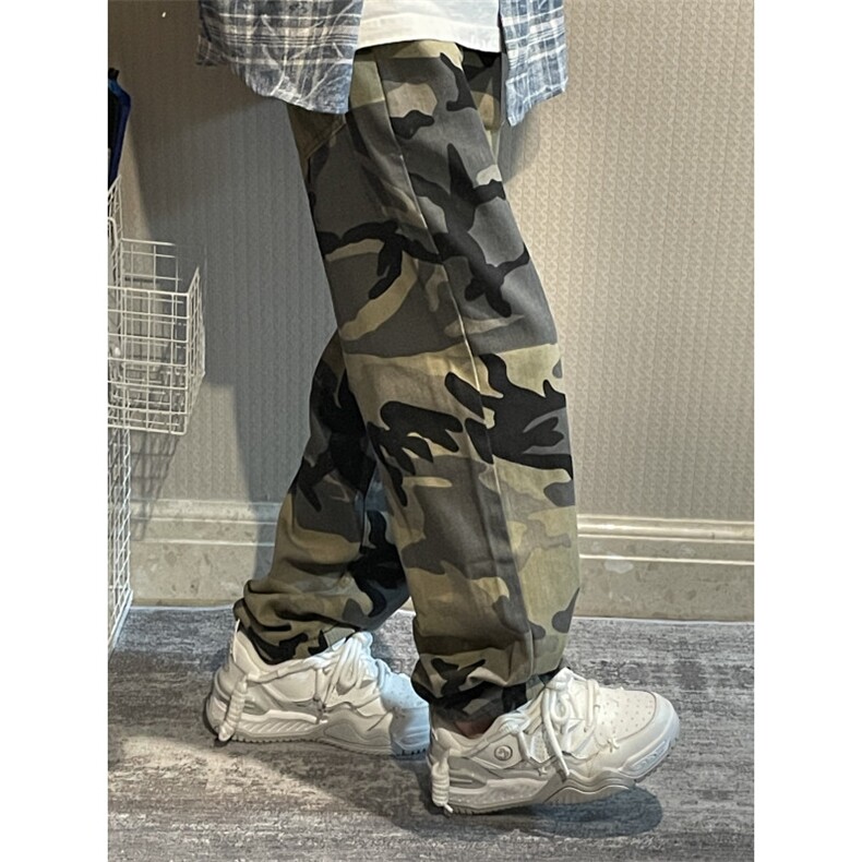 【有货】迷彩工装裤阔腿美式复古hiphop裤子高街8265PP-特P48,男装工装外套,星座1007（原301D）