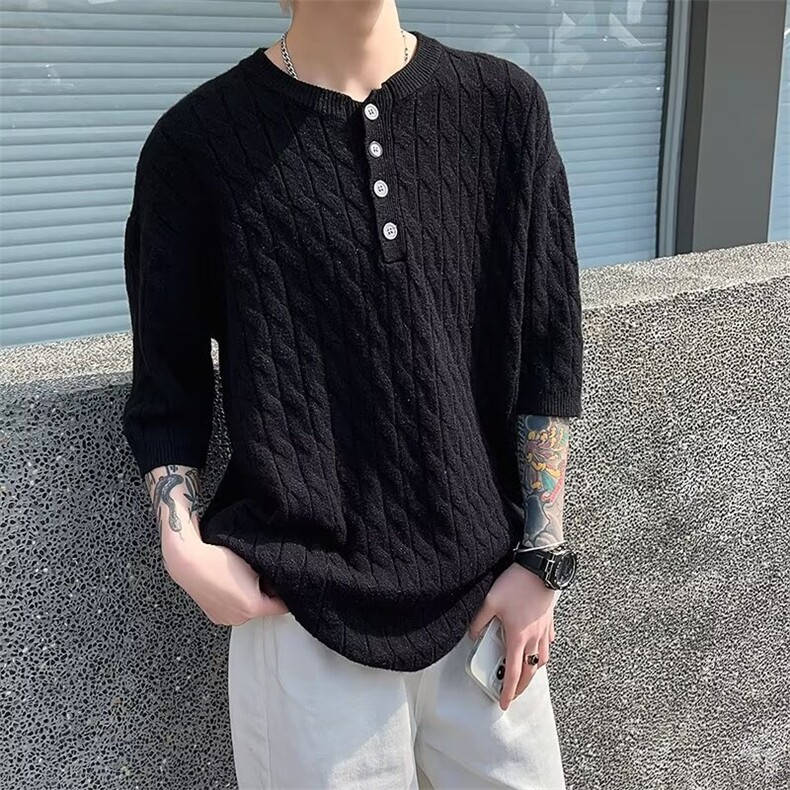 夏季男士t恤短袖弹力韩版宽松美式男装型男上衣6005P45,男装T恤,星座410-2
